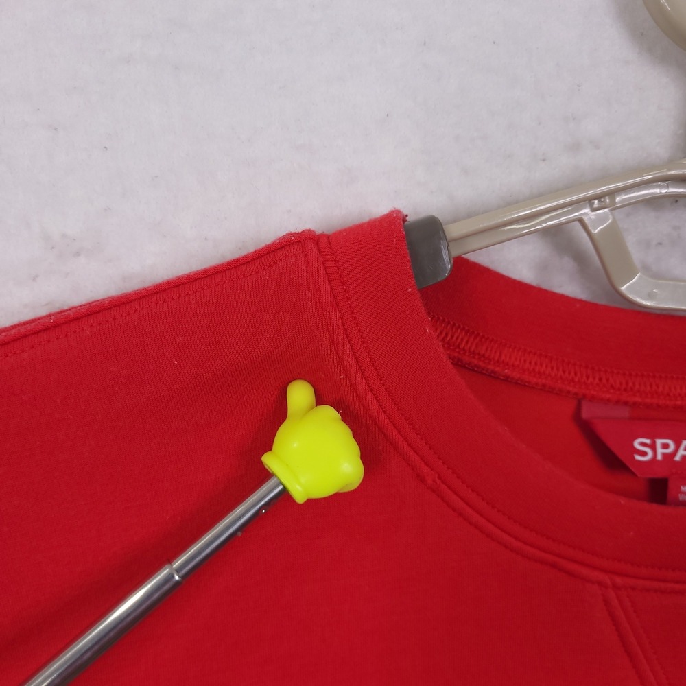 Spanx AirEssentials Crewneck Sweatshirt Medium Vibrant Red Pullover Casual Soft - Picture 7 of 16